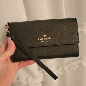 NWOT Kate Spade Black Phone Wristlet